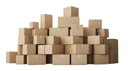 Obraz premium Stack of Cardboards on White Background