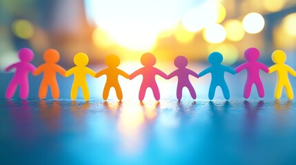 Colorful Figures Representing Emotional Guidance and Group Unity