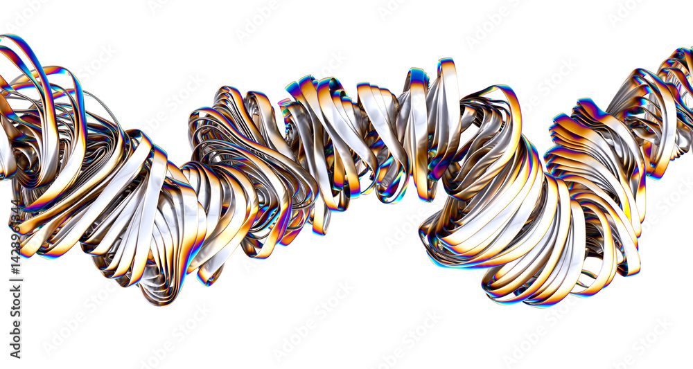 Poster chromatic extravaganza: a dazzling 3d display of colors