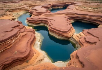 Earth Tones and Azure Water Pockets