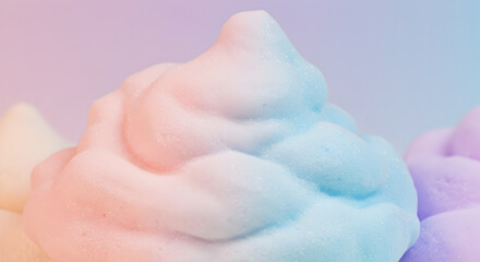 Fototapeta premium Pastel Dream Clouds Gentle Peaks of Frothy Color Texture