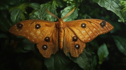 Obraz premium Golden Emperor Moth