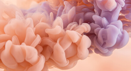 Obraz premium Delicate Hues Abstract Forms in Delicate Motion and Serene Beauty