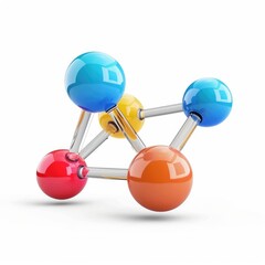 Colorful molecular structure of a compound.