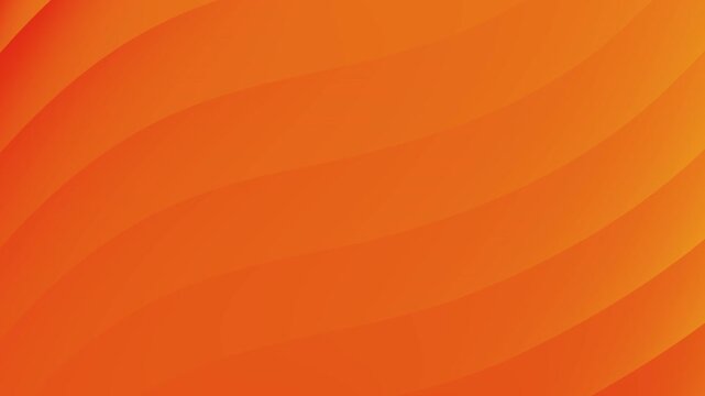 Plain orange background with curved lines.