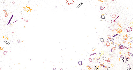 stars gold modern frame in 3d