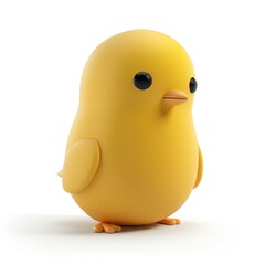 Cartoon chick illustration isolated on white.