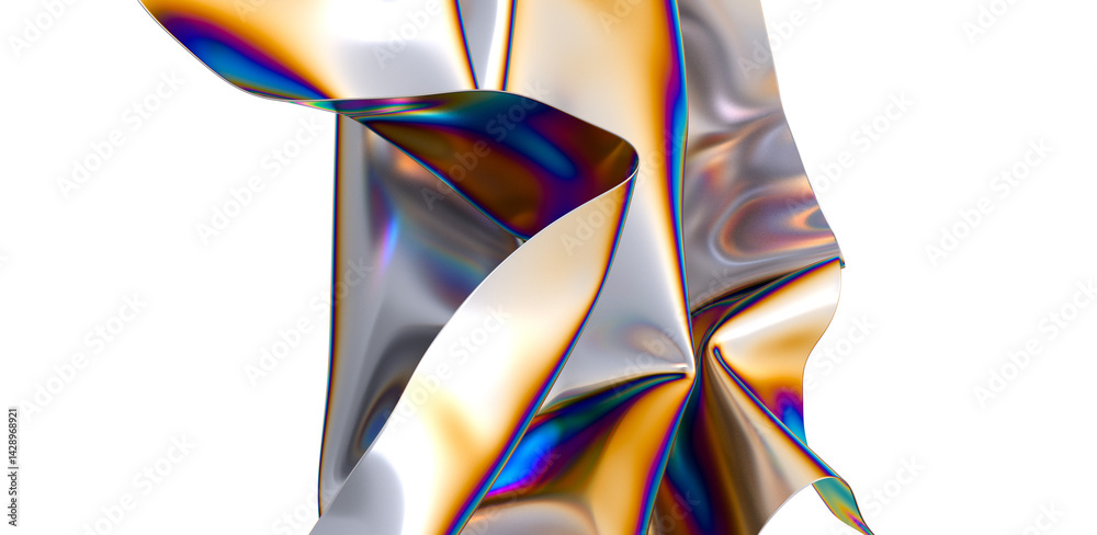 Poster chromatic extravaganza: a dazzling 3d display of colors
