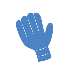 Sport glove in flat design. Protective hand accessory for playing ball. Vector illustration isolated.