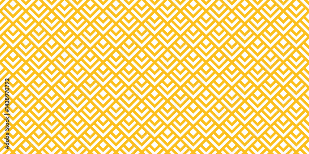 Poster Geometric yellow arrows point down in a crisp patterned cascade