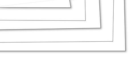 White background, geometric composition abstract. Abstract geometric design with white and black accents.white art paper with layer background.	