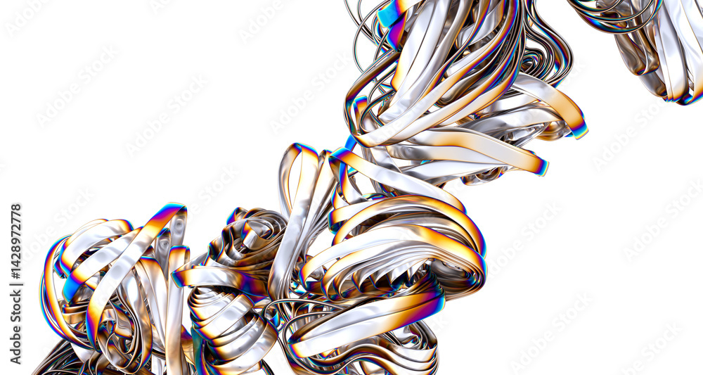 Aufkleber chromatic extravaganza: a dazzling 3d display of colors
