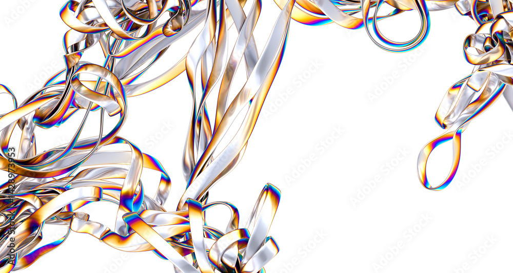 Poster chromatic extravaganza: a dazzling 3d display of colors