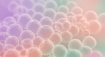 Soft Pastel Spheres Floating Abstract Background Gentle Hues