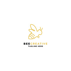 Busy bee emblem, honeycomb dynamism and industry