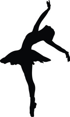 silhouette of a woman jumping ballet silhouette