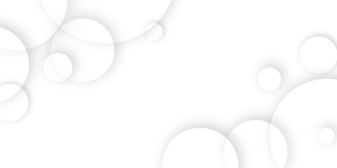 Abstract background with circle white abstract geometric background with soft light white paper circles in design .Gray abstract. Modern design background for report and project presentation template.