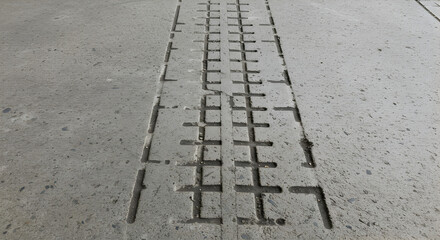 Fototapeta premium Concrete Expansion Joint Detail With Texture Background For Construction Needs
