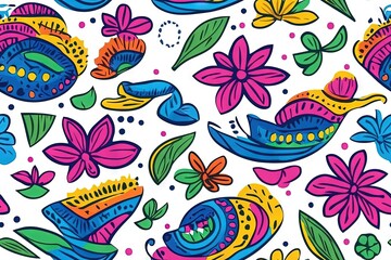 cinco de mayo repeating seamless tile pattern