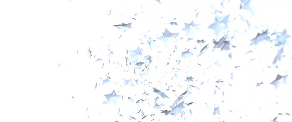 Falling Christmas Luminaries: Magnificent 3D Illustration Showcasing Falling Holiday Celestial Bodies