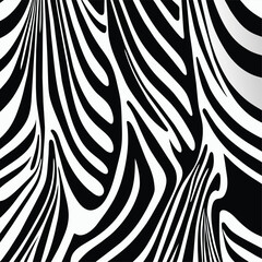 Obraz premium Winding zebra stripes create a mesmerizing monochrome pattern