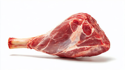 Fresh meat cut with bone, showcasing rich red color and marbling, perfect for culinary dishes