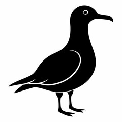 Minimalist Seagull Silhouette Vector