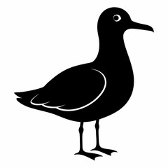 Minimalist Seagull Silhouette Vector