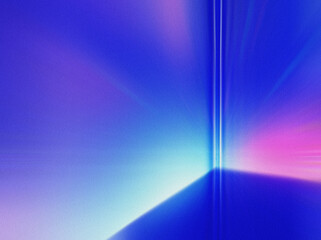 Neon abstract background with soft blur, dust, grain, and glow. Vivid pink and purple tones with shiny, glowing surfaces. Ideal for futuristic, digital, or creative visual design projects.