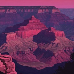 Vector illustration of the grand canyon