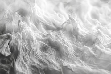 Fototapeta premium A grayscale image featuring abstract, undulating surfaces showcases subtle interplay between light and shadow