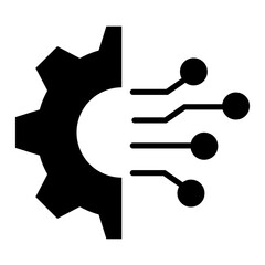 Data Integration Glyph Icon