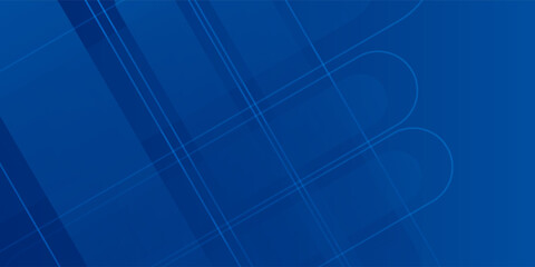 Abstract blue background with glowing geometric lines. Modern blue gradient square shape design simple abstract art