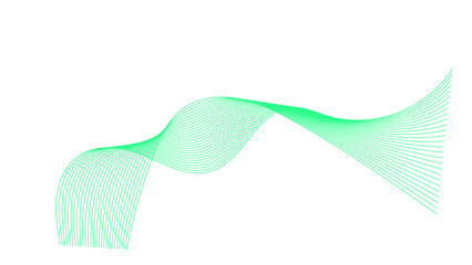 Abstract vector wavy lines flowing smooth curve colorful gradient purple blue on transparent background in concept