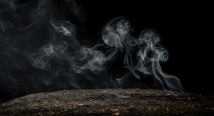 Ephemeral Haze Floating Above The Mysterious Surface On Deep Backdrop