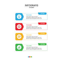 Infographic design business template with 4 steps, options Can be used for workflow diagram, info chart, web design and presentation.