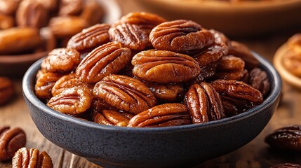 Obraz premium Dates used to make a date and pecan pie, a sweet and nutty dessert