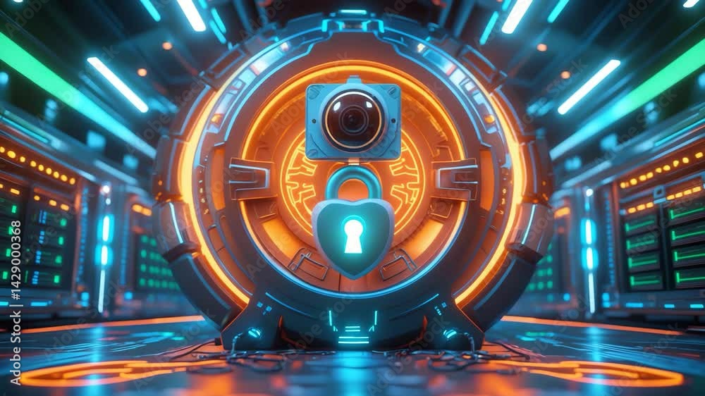 Poster secure database storage with camera surveillance and access lock