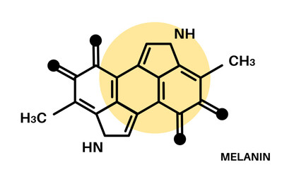 Fototapeta premium Melanin chemical formula