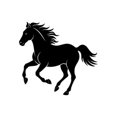 Running Horse Silhouette Vector Illustration