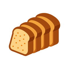 Rye bread various vector illustration