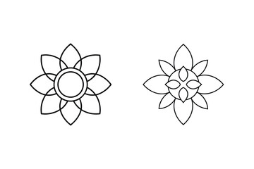 Simple Floral Line Art Designs For Creative Projects And Backgrounds