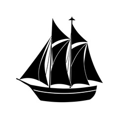 Sailboat silhouette illustration