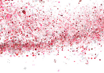 Abstract background with pink and red percentage confetti. Perfect for sale banners, promotions, and discount themes.