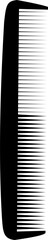 Hair comb or barber comb icon . Hairbrushes and combs vector isolated on transparent background. For combing and styling hair. Hairdressing tool. Hair comb and hair brush.