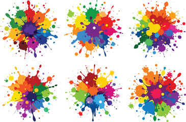 colorful splashes vector illustration