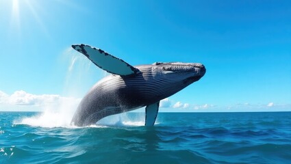 Fototapeta premium dolphin jumping out of water