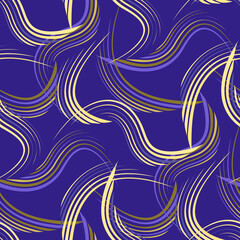 Fototapeta premium Vector - colored waves illustration seamless pattern.