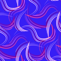 Fototapeta premium Vector - colored waves illustration seamless pattern.