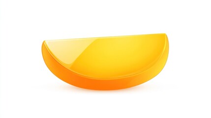 A bright yellow fruit slice